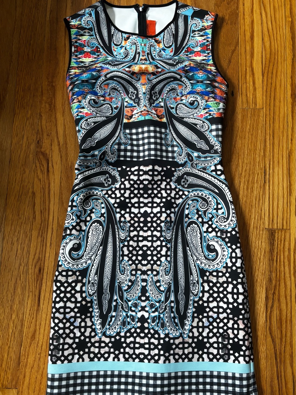 Trippy patterned Bodycon Dress XS